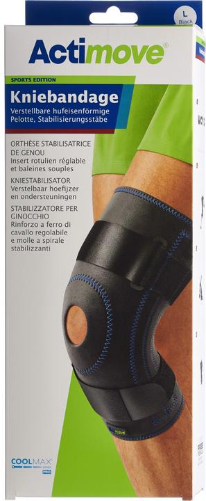 Produktbild BSN Sport Kniebandage L Pelotte Stabilisierungsstäbe (L)