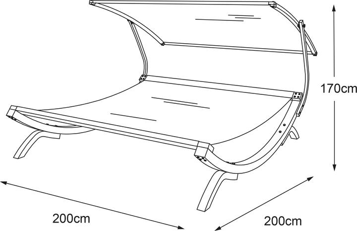 Image du produit Axi Mallorca lit double avec parasol bleu (200 cm)