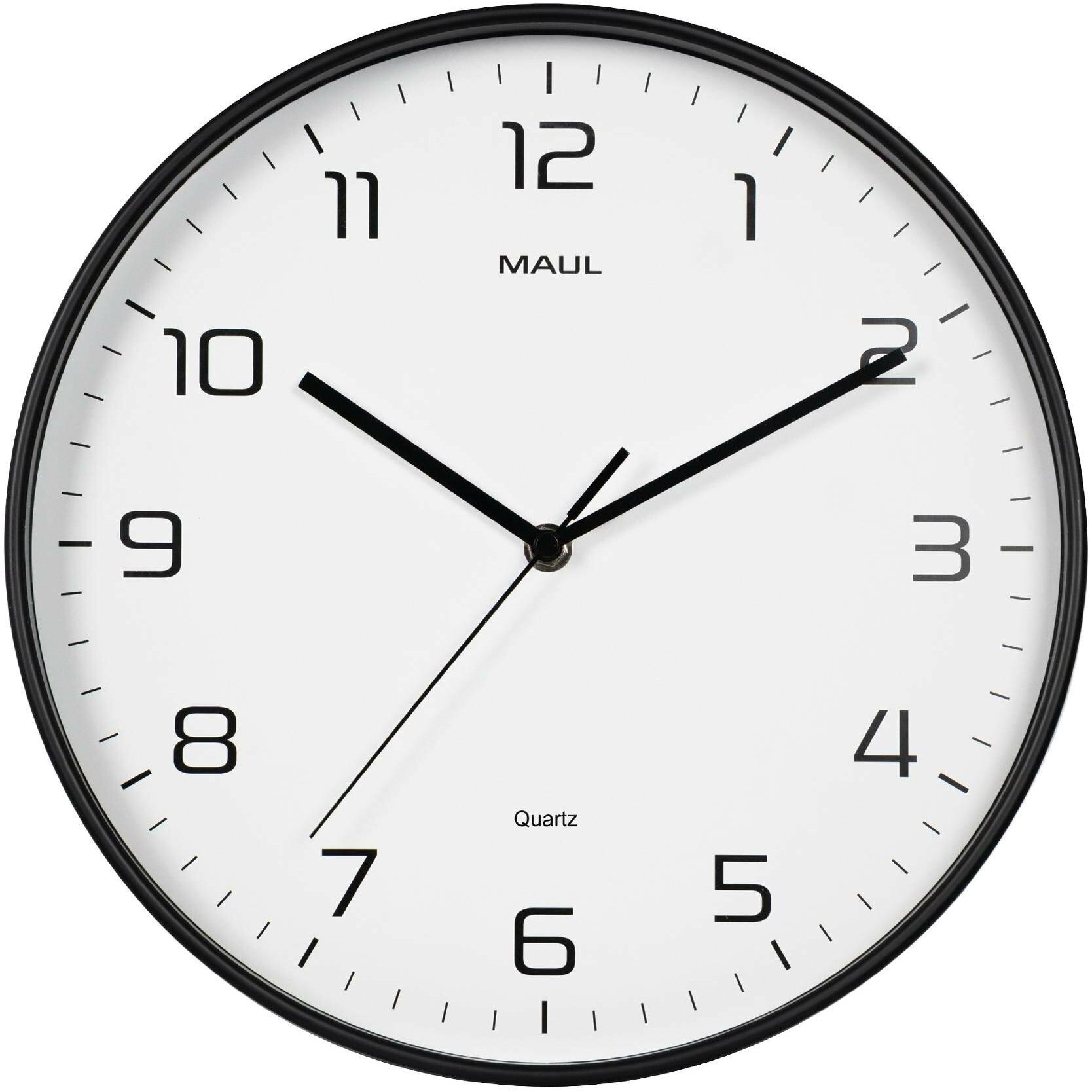 Maul, Orologio da parete, 9051790 Quarz Wanduhr 30 cm x 5 cm Schwarz (30 cm)