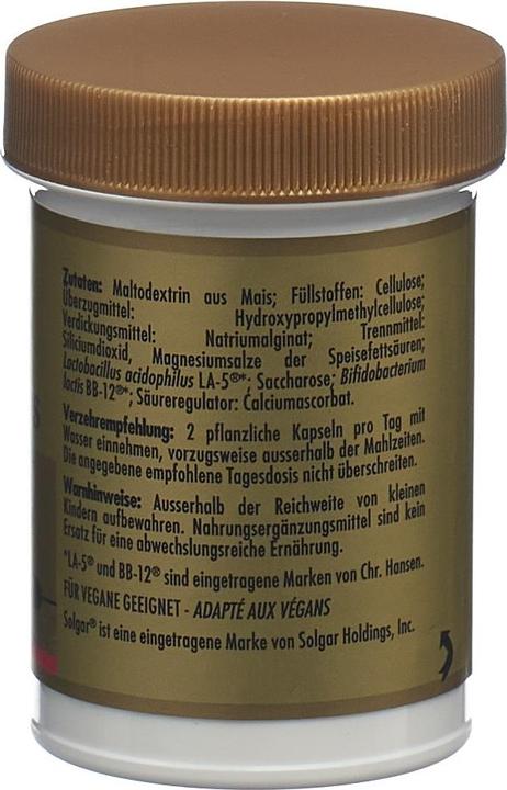 Actual product image Solgar Lacto Bifidophilus (new) Caps (60 Piece, Capsules, 71 g)