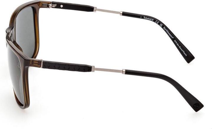 Actual product image Timberland Polarized Smoke Rectangular Mens Sunglasses