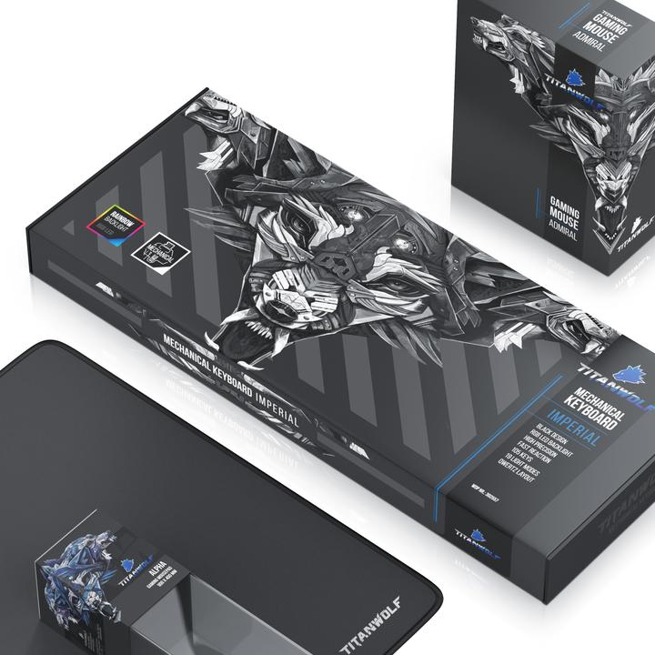 Produktbild Titanwolf Gaming Bundle Mechanische Tastatur, Maus & Mauspad (Schweiz, Kabelgebunden)