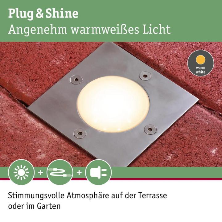 Actual product image Paulmann Plug & Shine recessed floor light (450 lm, IP65)