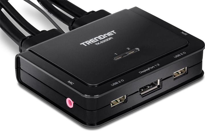 Immagine prodotto Trendnet Switch tastiera/video/mouse (KVM) TK-220DPI Nero