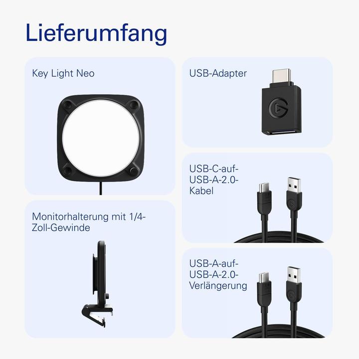 Produktbild Elgato Key Light Neo (black) (Studioleuchte, Videoleuchte)