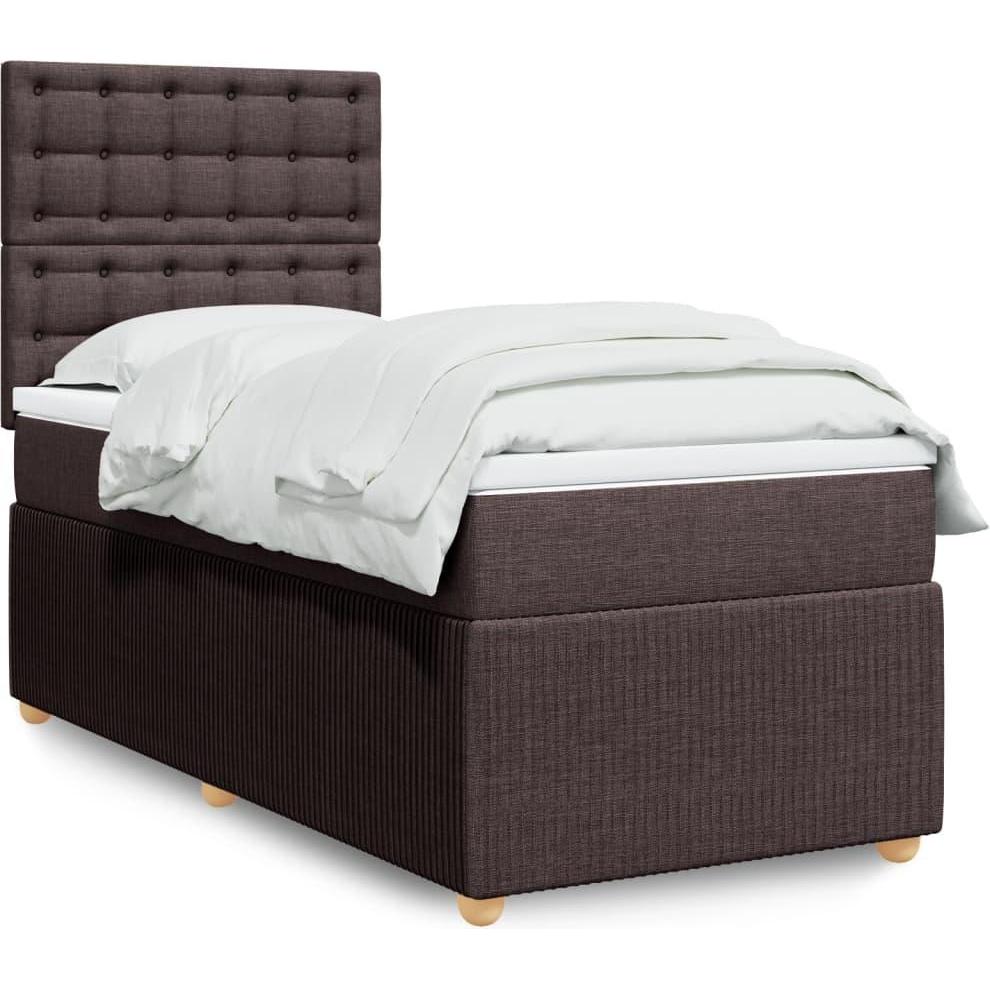 VidaXL, Bett, Bo x springbett mit Matratze 90 x 190 cm Stoff (90 x 190 cm)