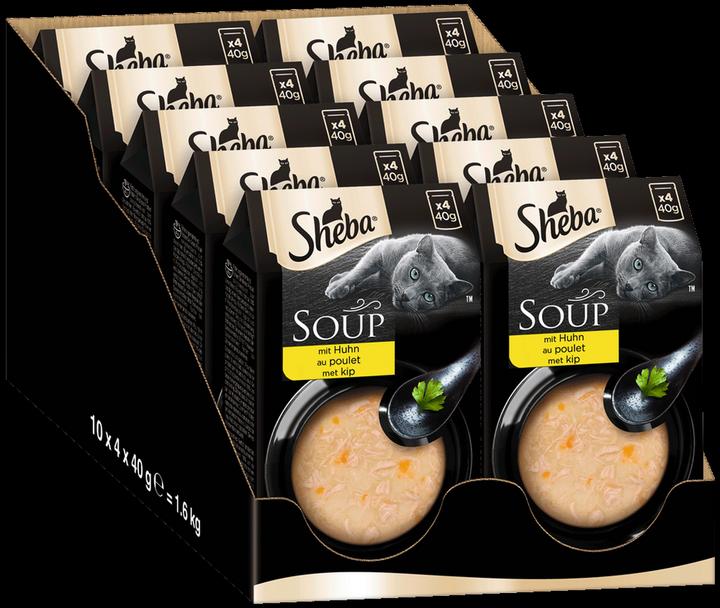 Image du produit Sheba SOUP Multipack Sachet-portion de poulet (Adulte, 40 pcs, 1600 g)