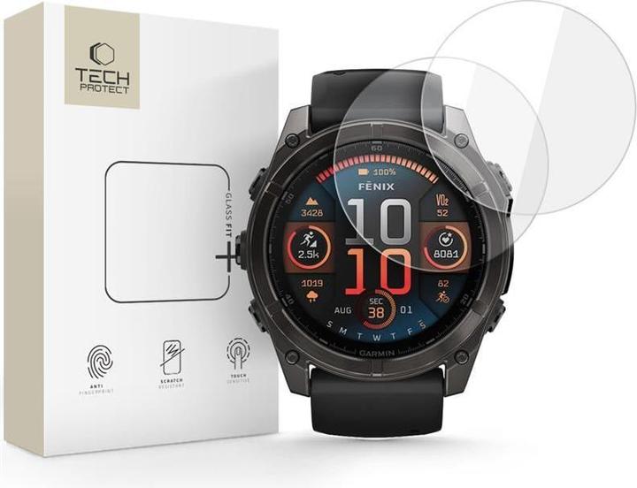Tech-Protect Glass Fit+ 2er-Pack Panzerglas für Garmin Fenix ​​8 51mm - Klar