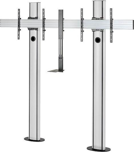 Produktbild Btech B-TECH MODE-AL - Premium Bolt-Down Twin Screen VC Stand - (VESA 600 x 400) - 2m BT8711/BS (Boden, 65")