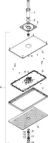 Produktbild hansgrohe Rainmaker Select 460 1jet Kopfbrause mit Deckenanschluss weiss/chrom : Farbe - Weiss/Chrom (1 Strahlart, 21 l/min)