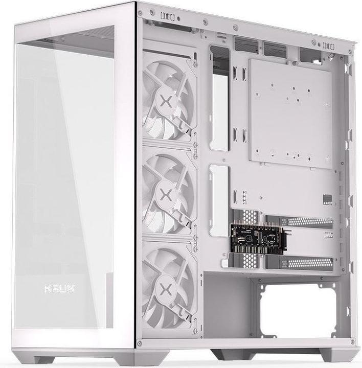Actual product image Krux Exo White (mATX, Mini-ITX, ATX)
