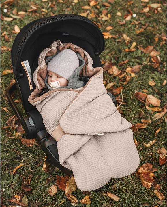 Actual product image Ullenboom Einschlagdecke Waffel-Uni Sand 90 x 100 cm (90 x 100 cm)