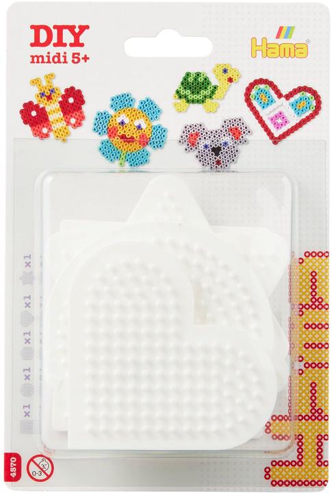 Produktbild Hama Perlen Quadrat, Kreis, Sechseck, Herz, Stern