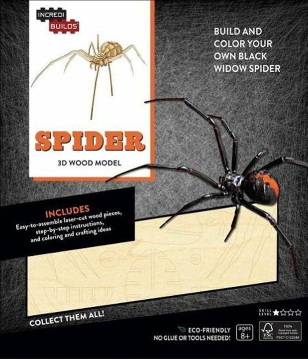 Produktbild IncrediBuilds: Spider 3D Wood Model
