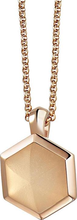 Image du produit Xen Pendentif avec cristal de roche mat - doré à la rose (Acier inoxydable)