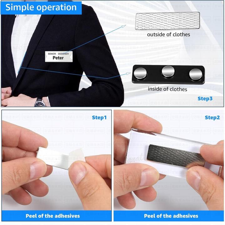 Produktbild Swissdetector Magnete - Starke, hochwertige Namensschildhalter (10x)