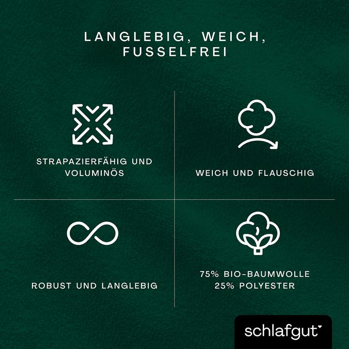 Nutritional values and ingredients schlafgut Frottex (180 x 200 - 200 x 220 cm)