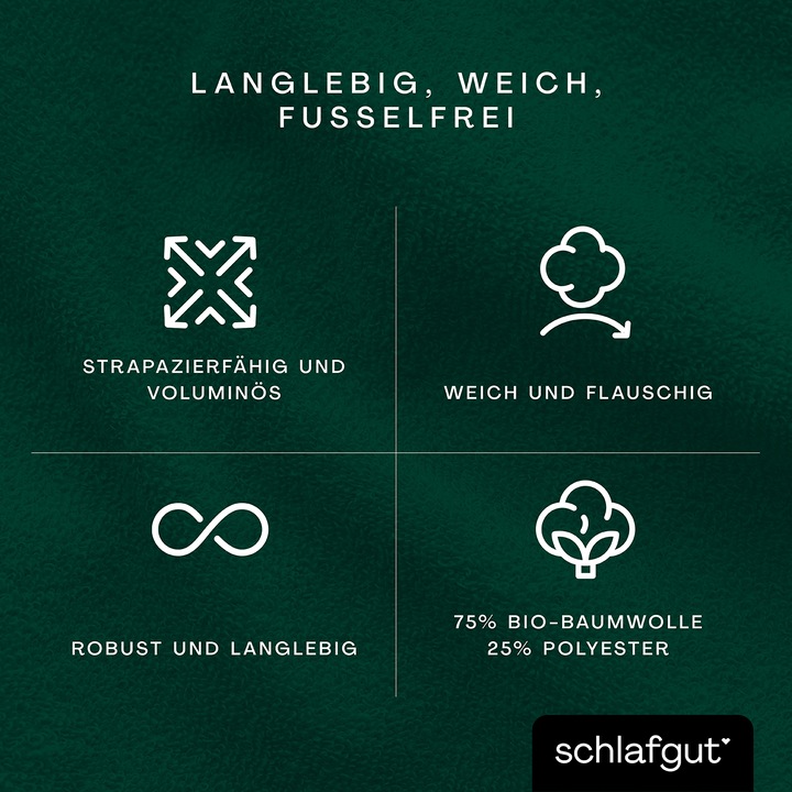Nährwerte und Zutaten schlafgut Frottex (180 x 200 - 200 x 220 cm)
