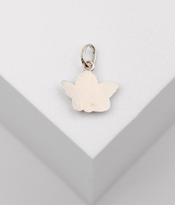 Immagine prodotto Muau Ciondolo angelo oro bianco 750, 16x13 mm (Oro bianco 750/18 carati)