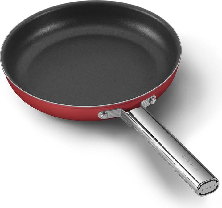 Actual product image Smeg CKFF2801RDM Frying pan Ø 28 cm, red (Frying pan, Aluminium, Stainless steel, 28 x 8.80 cm)