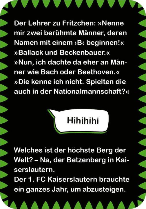 Valeurs nutritives et ingrédients Buch Fussball-Witze