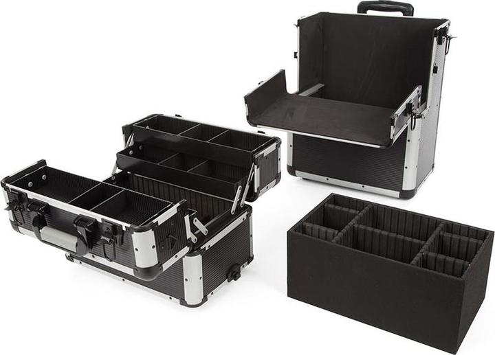 Actual product image Velleman ALUMINIUM TROLLEY CASE - 370 x 225 x 670 mm - BLACK (66.90 l)