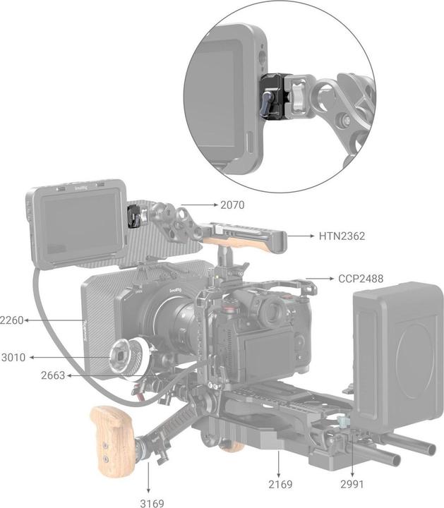 Produktbild SmallRig Drop-in HawkLock Universal mini Quick Release Plate and Clamp 3513C