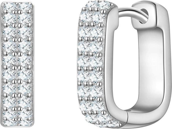 Immagine prodotto Glanzstücke München Creolen Sterling Silber Zirkonia weiss - 38256 (Argento)