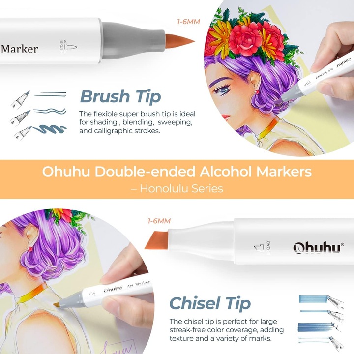 Produktbild Ohuhu Kunstmarker (Mehrfarbig, 120 x)