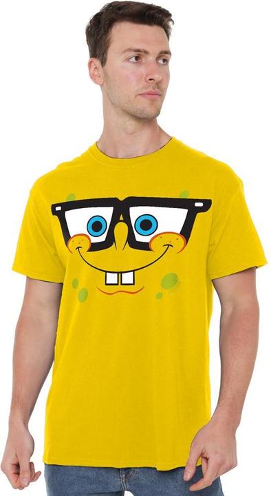Actual product image Spongebob Squarepants Mens Nerd Face T-Shirt (S)