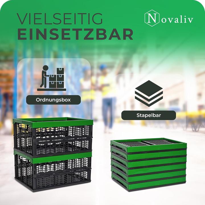 Image du produit Novaliv Boîtes pliantes solides vert 6pcs
