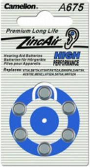Immagine prodotto Camelion A675 - Batteria usa e getta - PR44 - Zinco-aria - 1,4 V - 6 pezzi - Argento (5 pz., PR44, 620 mAh)