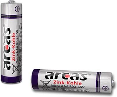Arcas 107 00403 - Einwegbatterie - AAA - Zink-Karbon - 1,5 V - 4 Stück(e) - Cd (cadmiu (4 Stk., AAA)