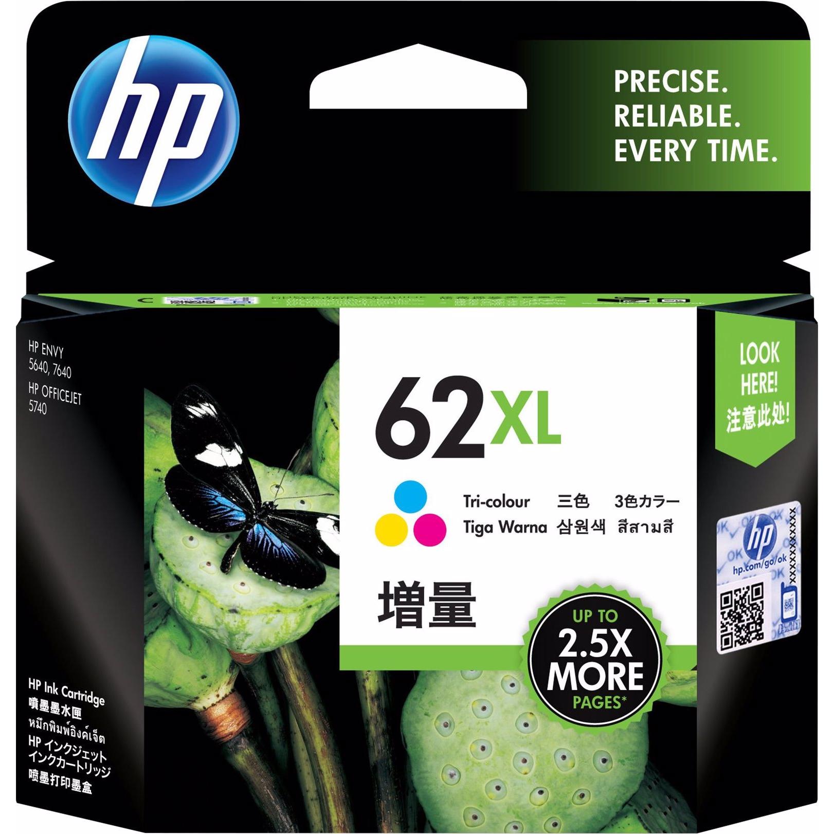 HP, Druckerpatrone, 62XL (M, C, Y)