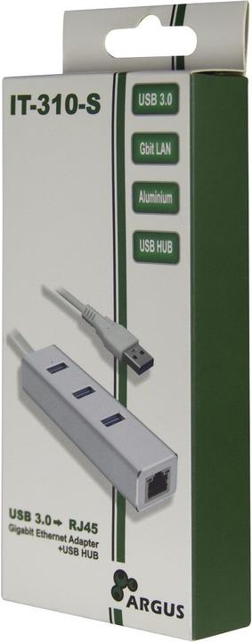 Actual product image Intertech INTER-TECH ARGUS IT-310-S Adapter USB 3.0 (USB-C, 4 Ports)