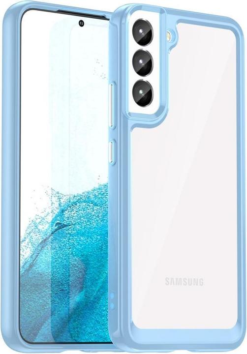 Hurtel Outer Space Case pour Samsung Galaxy S23 Housse avec cadre flexible bleu (Samsung Galaxy S23)