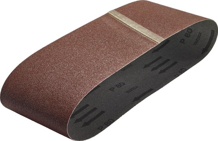 Actual product image wolfcraft wolfcraft 6 threaded abrasive belts corundum K80 76x457 (80)