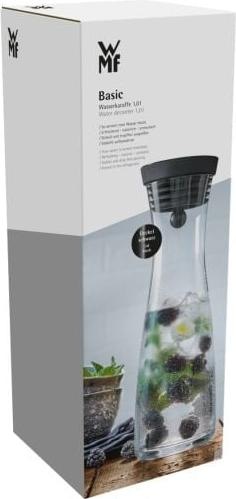 Productafbeelding WMF Waterkaraf 1l Glazen karaf Basic Kanteldeksel CloseUp Sluiting (1 l)