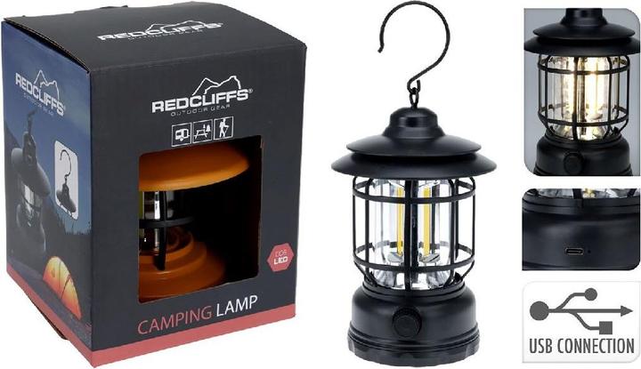 Actual product image Koopman Camping Lamp Usb Rechargeable Black