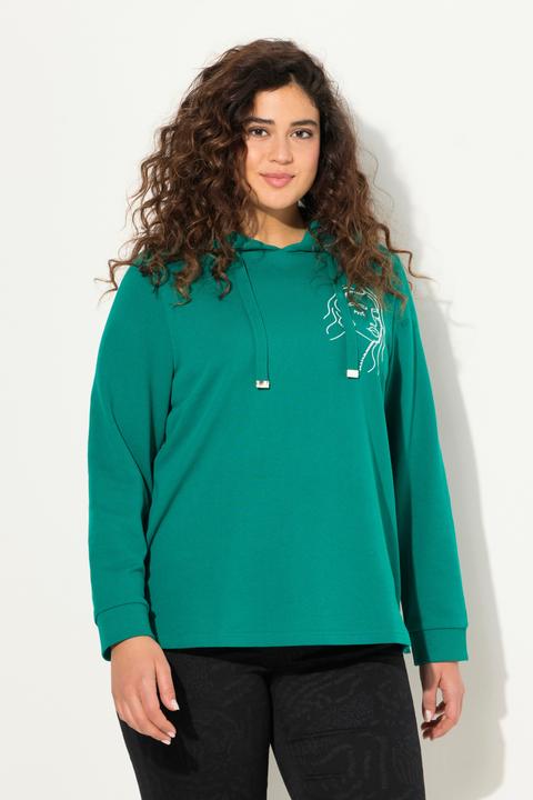 Produktbild Ulla Popken Hoodie, Gesicht, Classic, Kapuze, Langarm (46, 48)