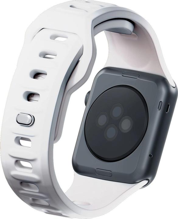 Produktbild 3MK Silicone Watch Strap biały/white dla Apple Watch 42/44/45/49mm (Silikon, Edelstahl)