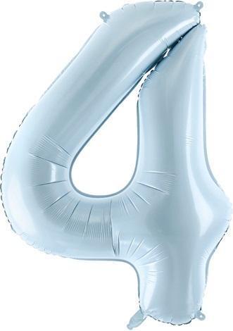 Productafbeelding Partydeco Folieballon 4 lichtblauw 72cm
