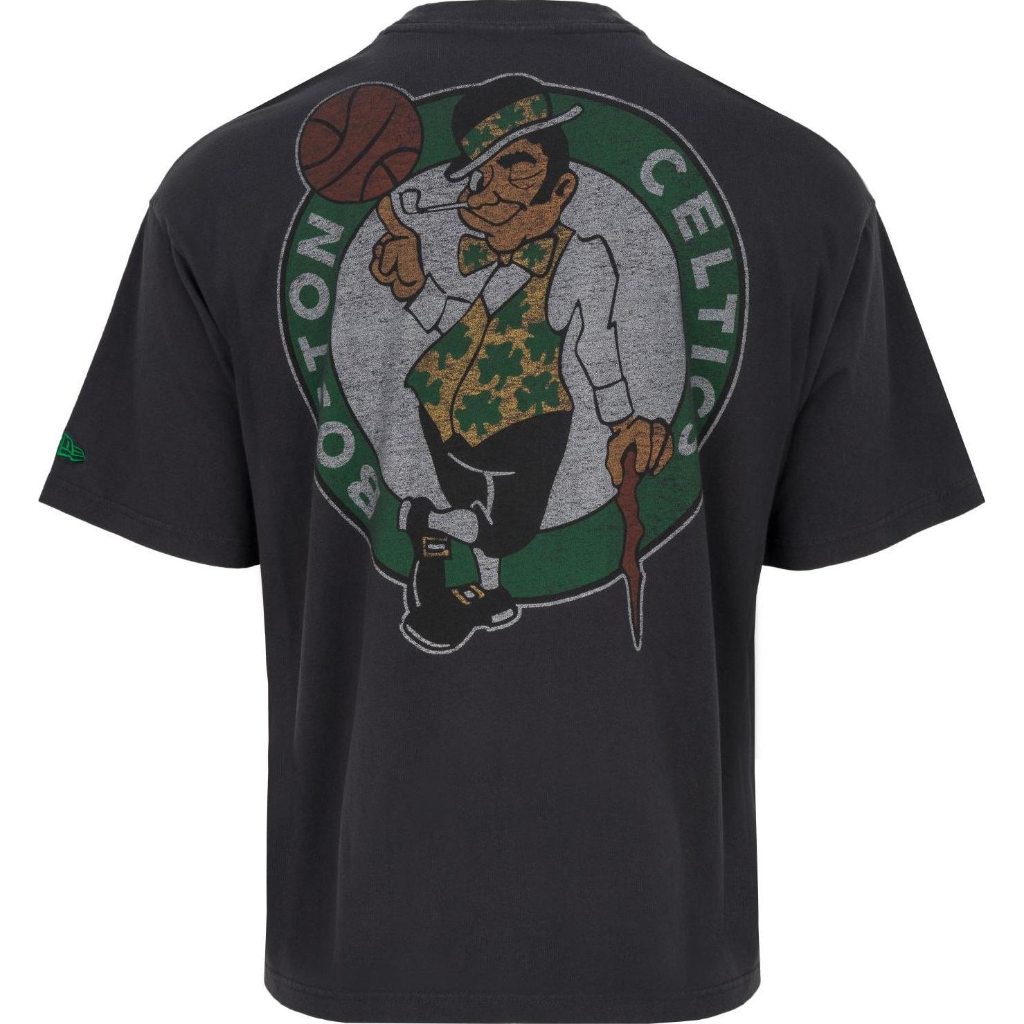 Thumbnail - New Era, Herren, Shirt, Oversized Shirt - WASHED Boston Celtics - L, Schwarz, (L)