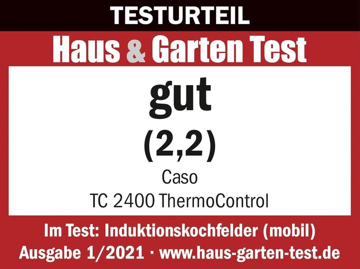 Actual product image Caso TC 2400 ThermoControl induction hotplate