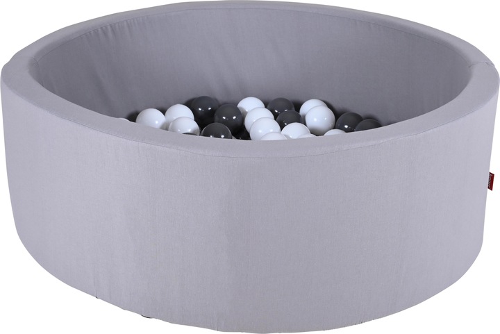 Immagine prodotto Knorrtoys Palla da biliardo morbida "Grey" - 100 palline grigio/bianco (circa 6 cm di diametro)
