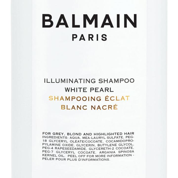 Actual product image Balmain Illuminating Shampoo White Pearl, Non-professional, Shampoo, Blonde, Blond, Grey, 300 ml (Liquid shampoo, 300 ml)