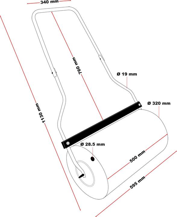 Actual product image Wiltec Lawn roller