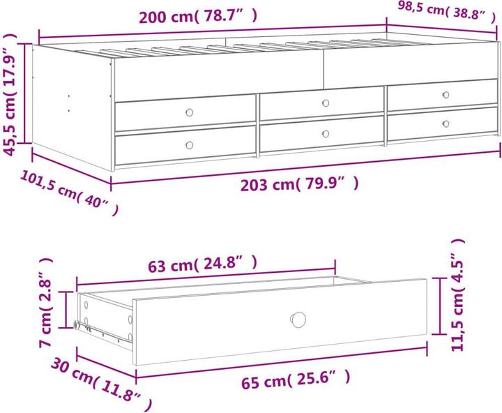 Image du produit vidaXL Tagesbett (100 x 200 cm)