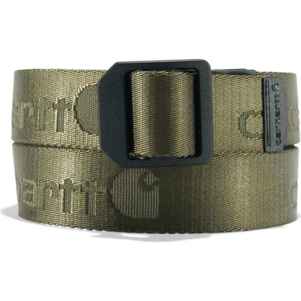 Carhartt, Uomini, Cintura, Blocca scala con fettuccia in nylon Pasek, verde, Verde