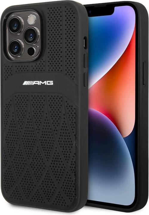 Image du produit Mercedes AMG AMHMP14XOSDBK iPhone 14 Pro Max 6,7" czarny/black hardcase Leather Curved Lines MagSafe (Apple iPhone 14 Pro Max)